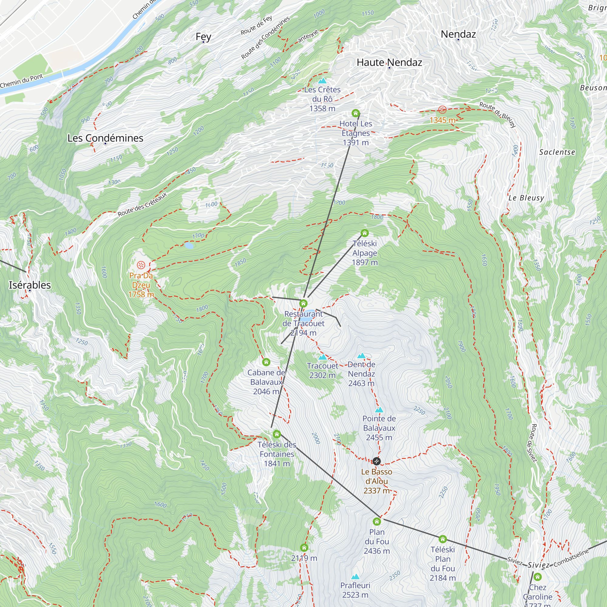 Restaurant de Tracouet map