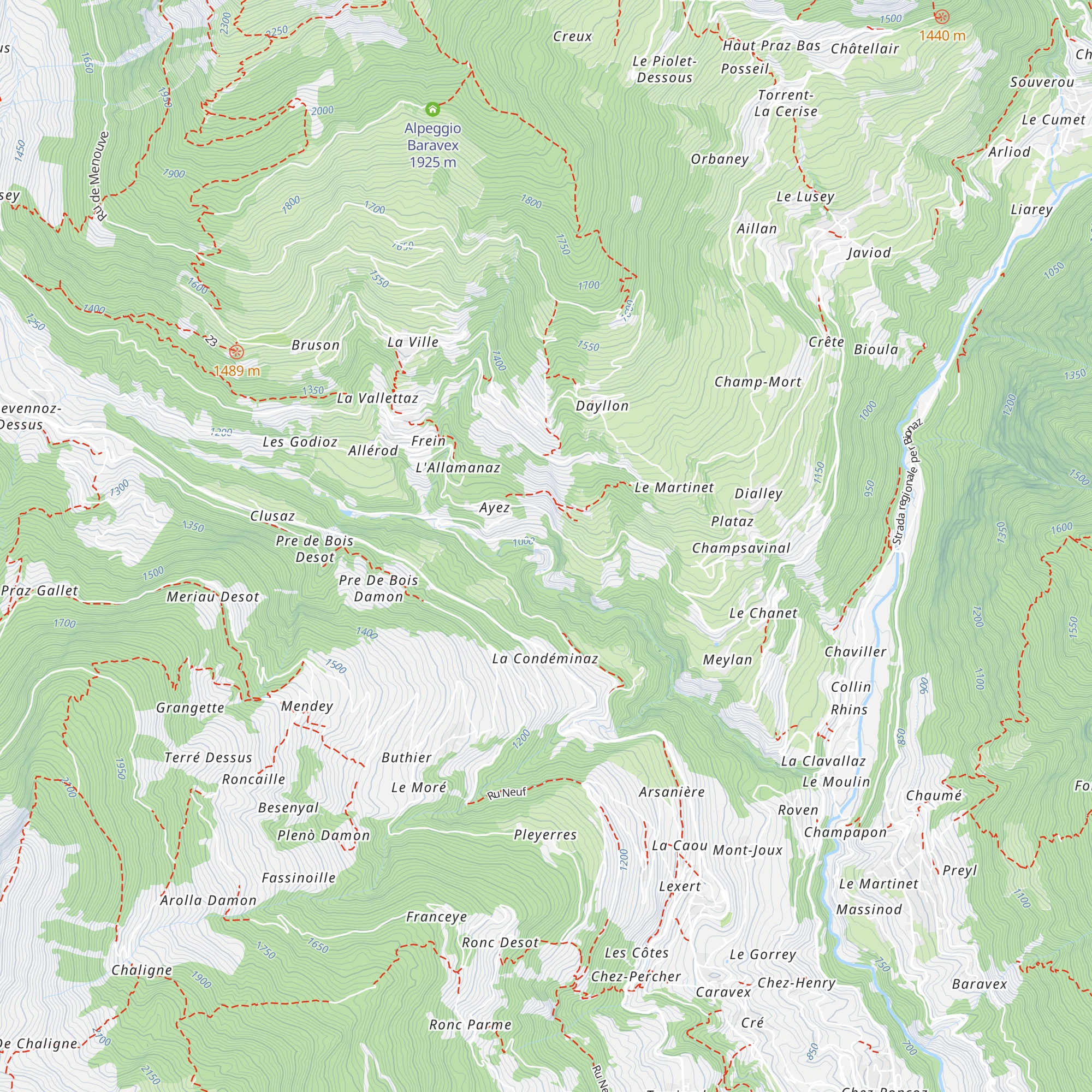 Centrale di Allein, Cooperativa Forza e Lude di Aosta map