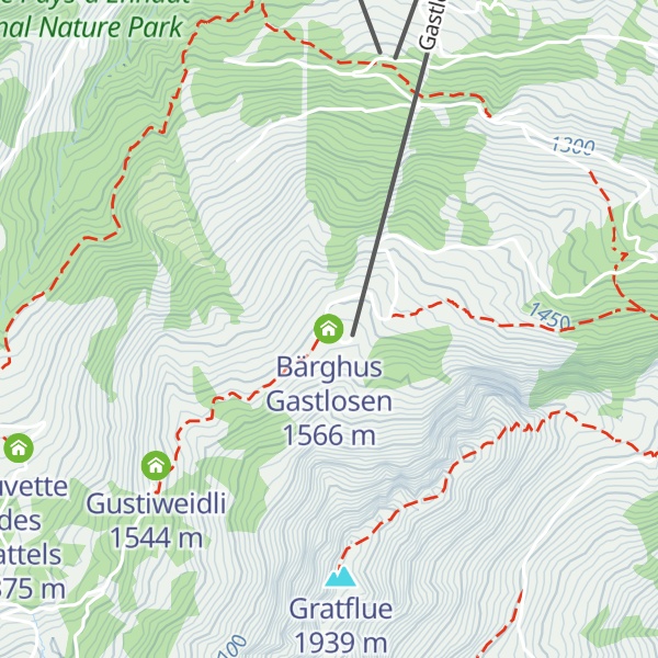 Map of Bärghus Gastlosen