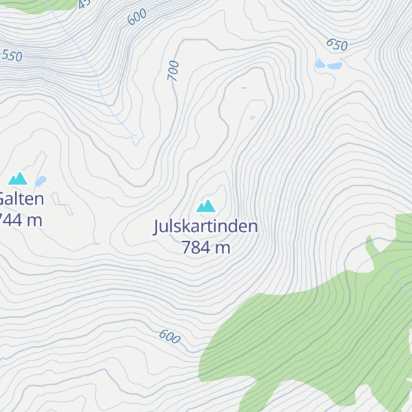 Map of Julskartinden