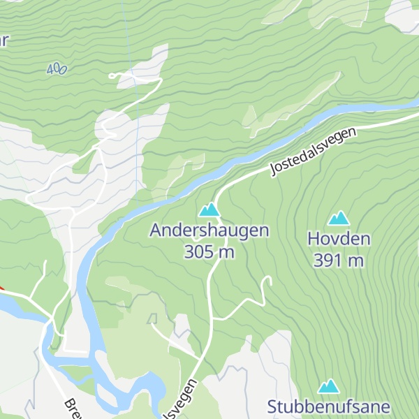 Map of Andershaugen