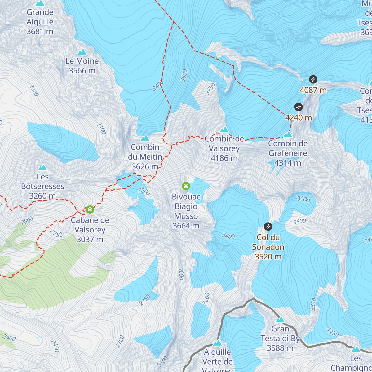 Bivouac Biagio Musso map