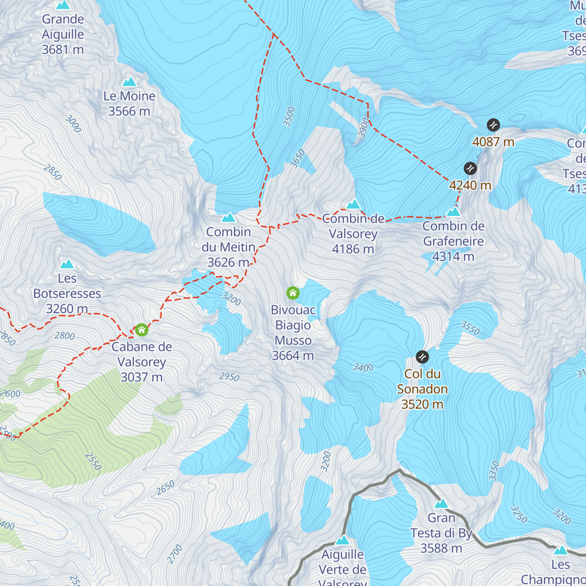 Bivouac Biagio Musso map