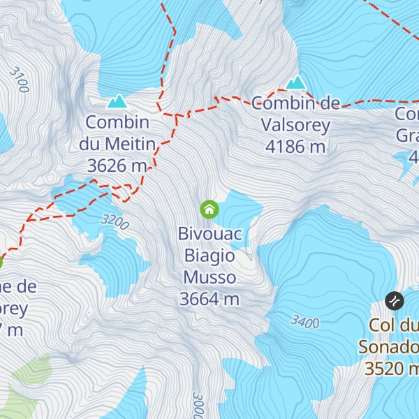 Map of Bivouac Biagio Musso