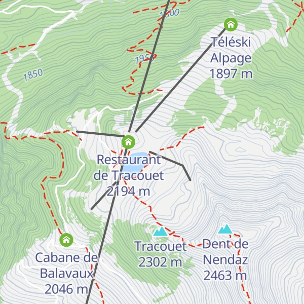 Map of Téléski Dent