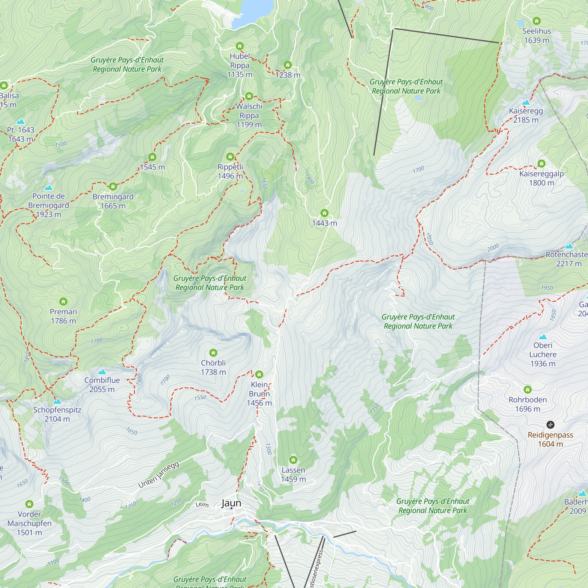 Obere Euschels map