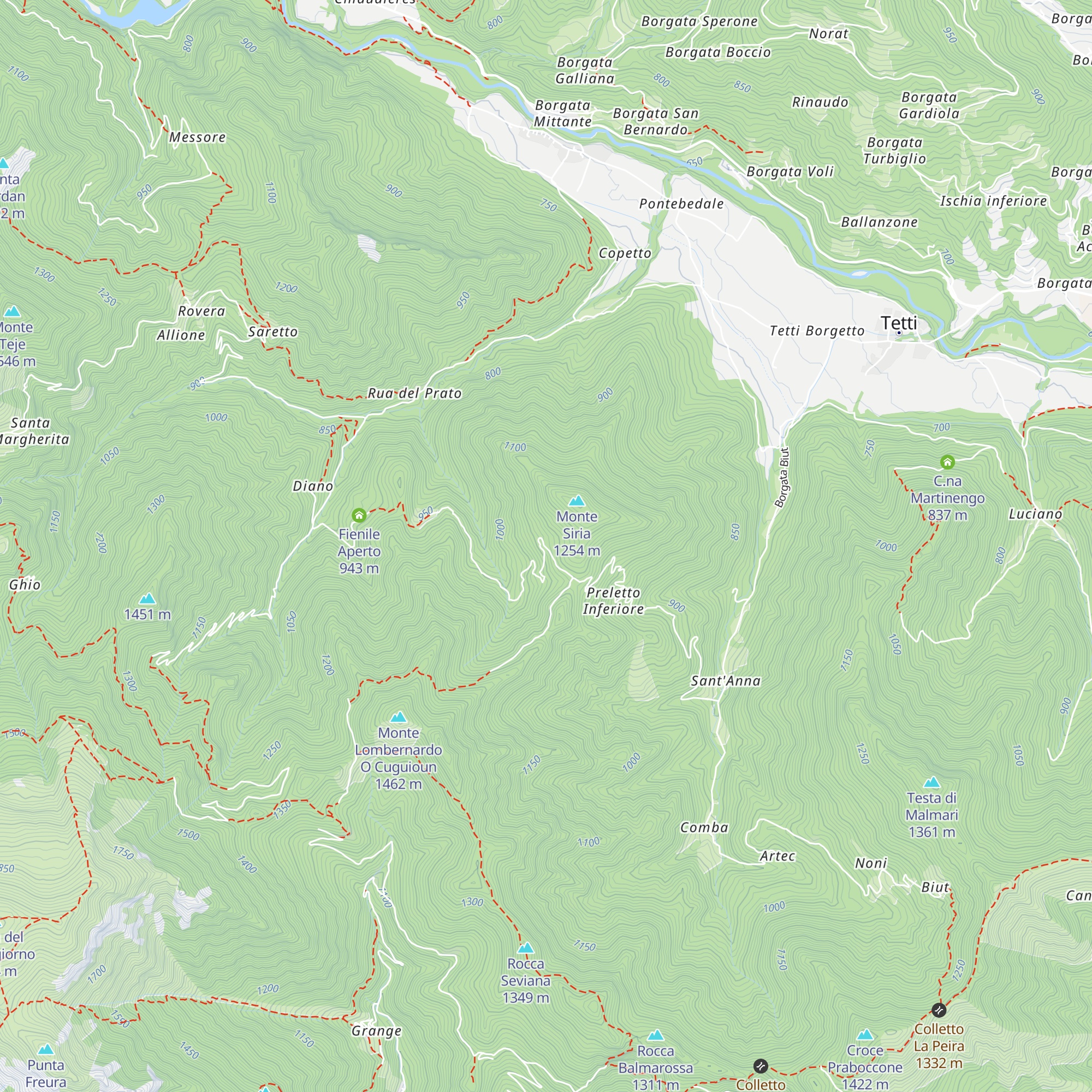 Case Rua Cime (abbandonate) map