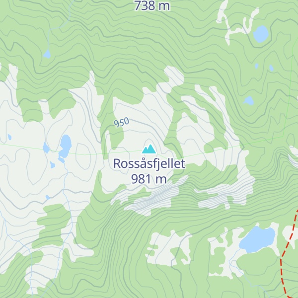 Map of Rossåsfjellet