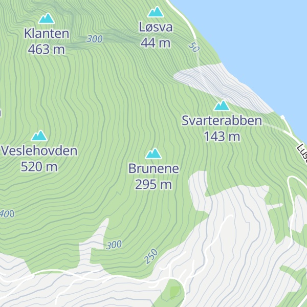 Map of Brunene