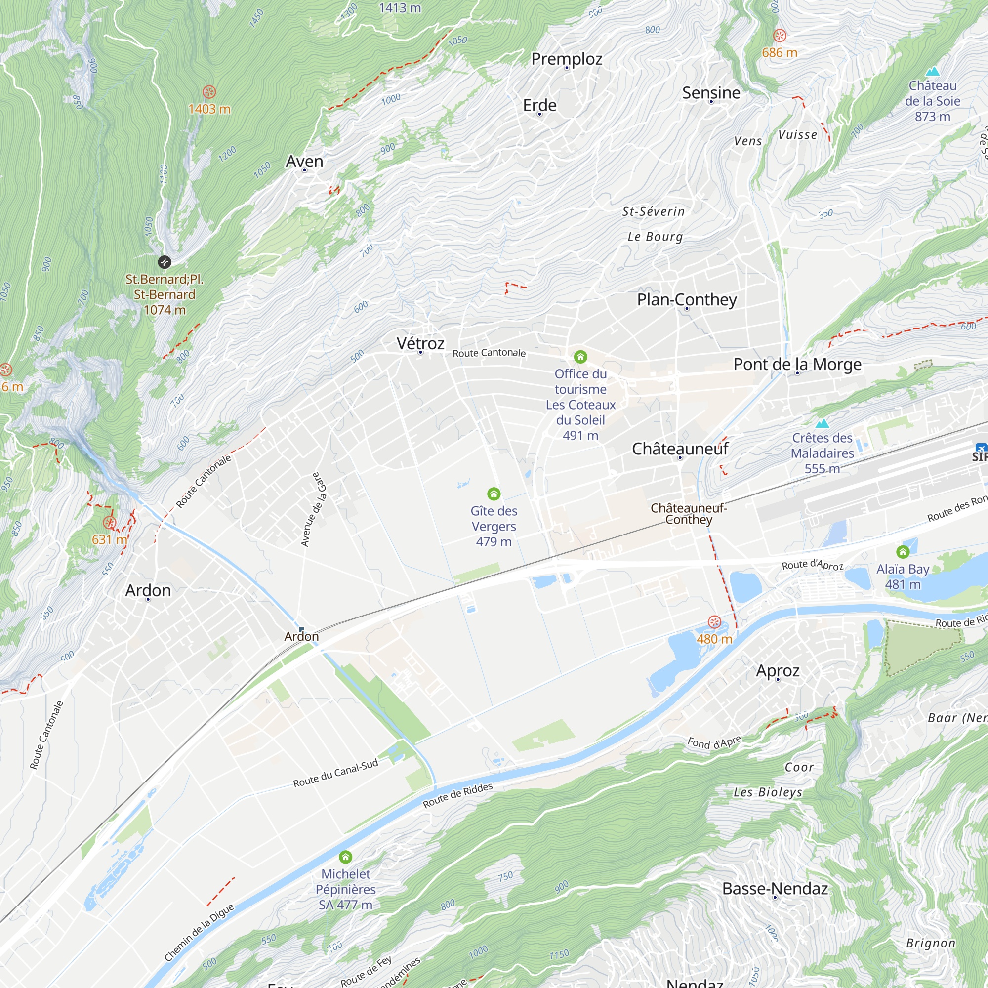 Gîte des Vergers map