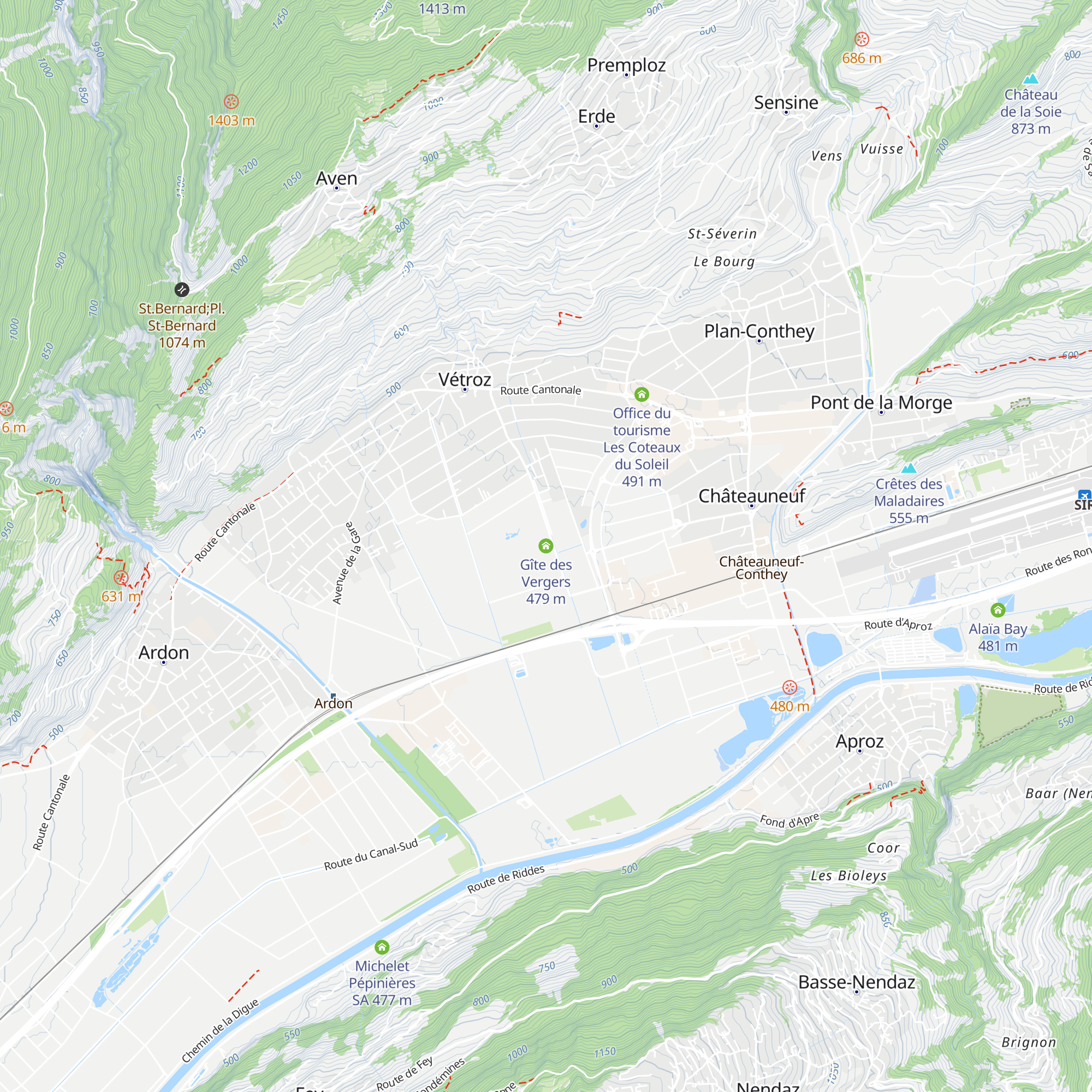 Gîte des Vergers map