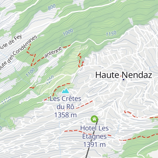Map of La Crête des Râches