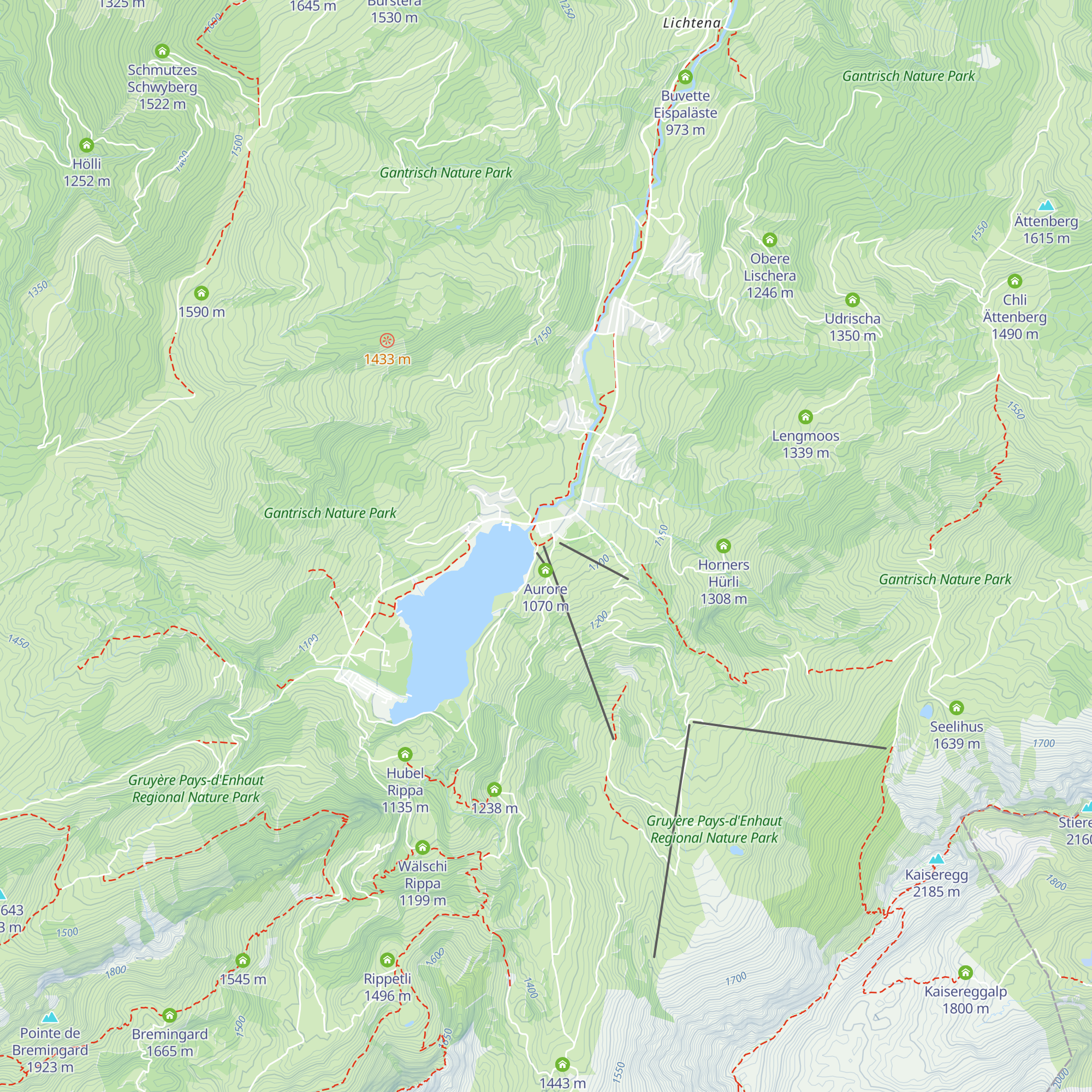 Kaisereggbahnen map