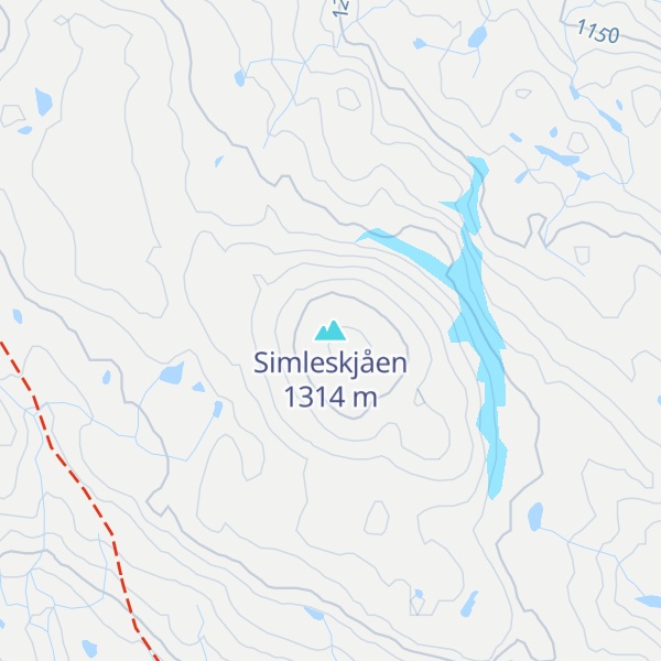Map of Simleskjåen