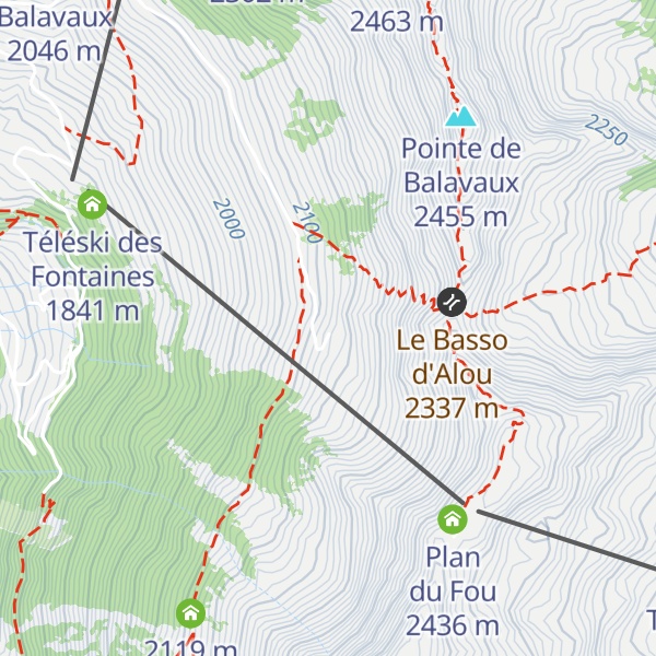 Map of Téléphérique du Plan du Fou