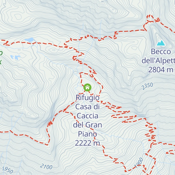 Map of Rifugio Casa di Caccia del Gran Piano