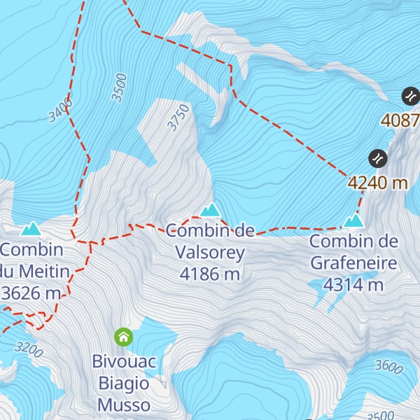Map of Combin de Valsorey