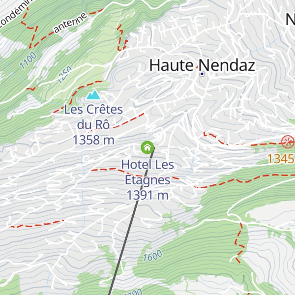 Map of Hotel Les Etagnes