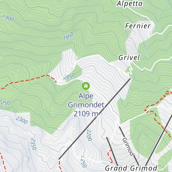 Map of Alpe Grimondet