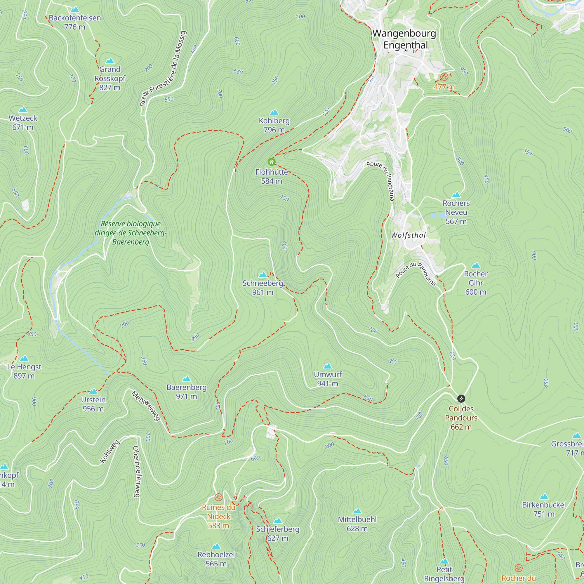 Refuge du Schneeberg map