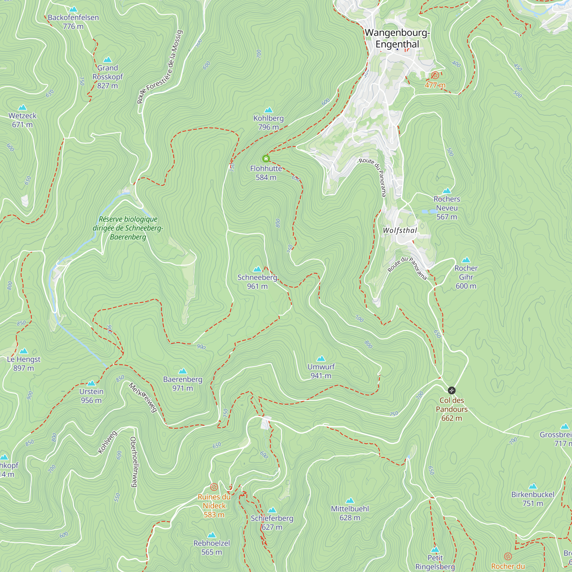Refuge du Schneeberg map