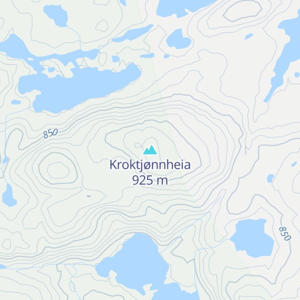 Map of Kroktjønnheia