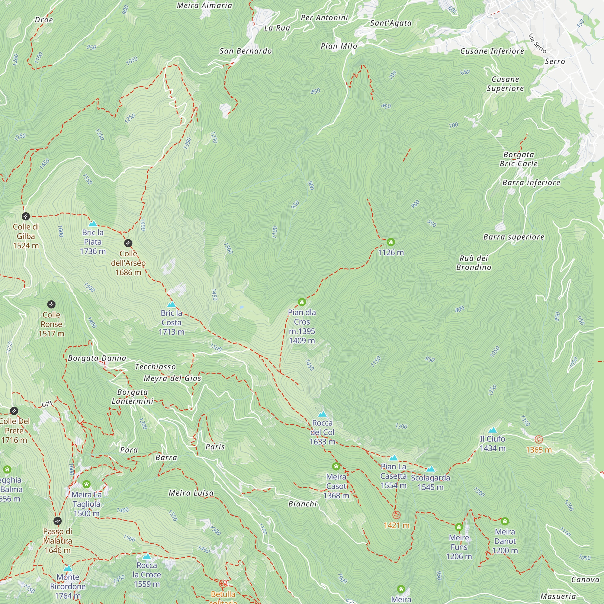 Pian dla Cros m.1395 map