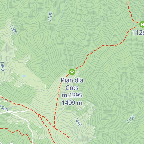 Map of Pian dla Cros m.1395