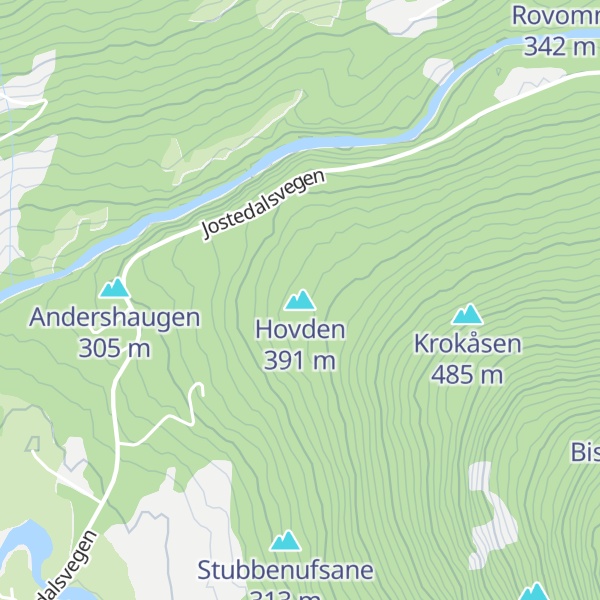 Map of Hovden