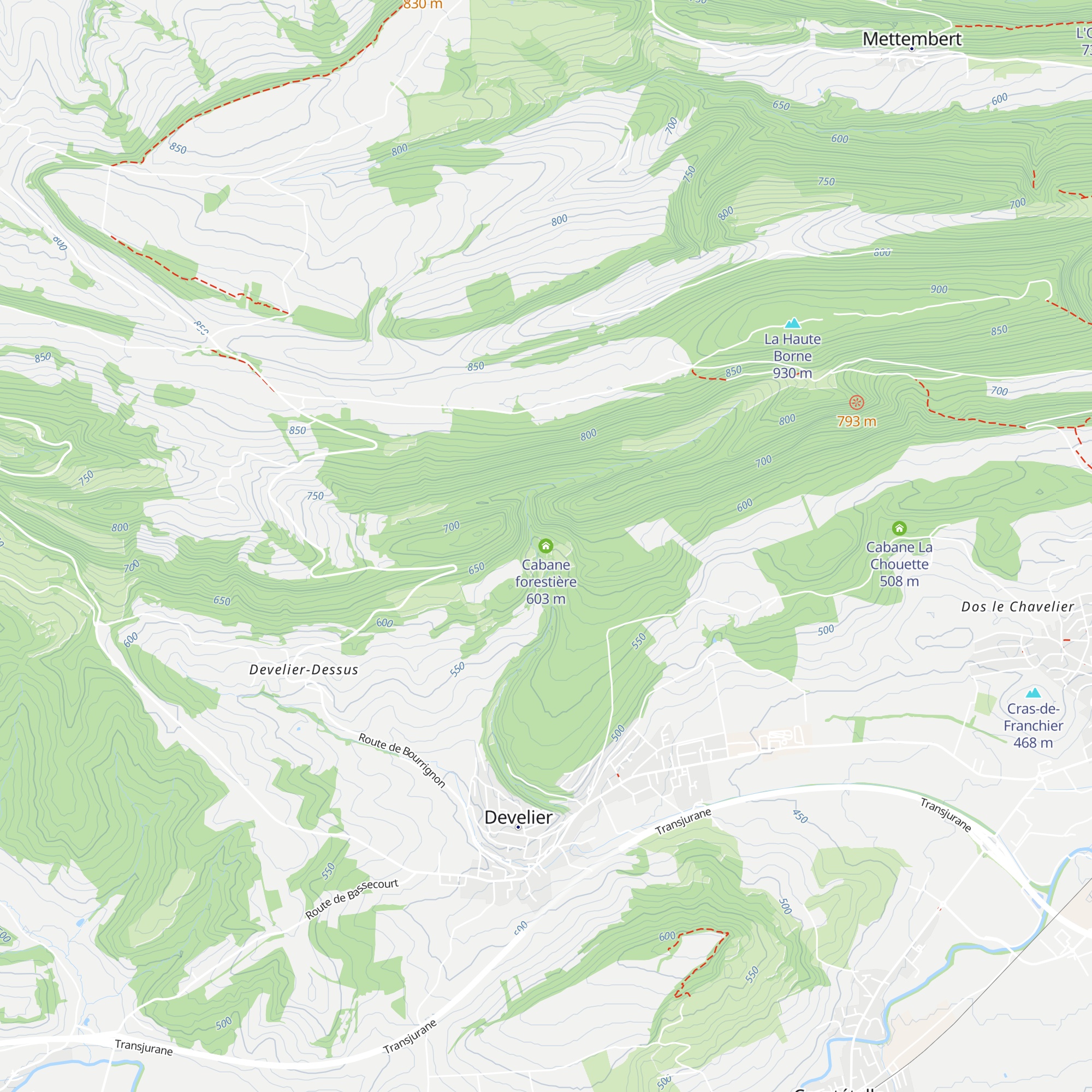 Cabane forestière map
