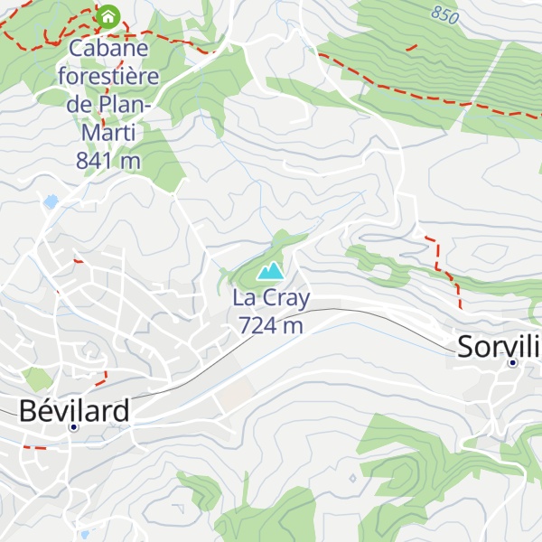 Map of La Cray