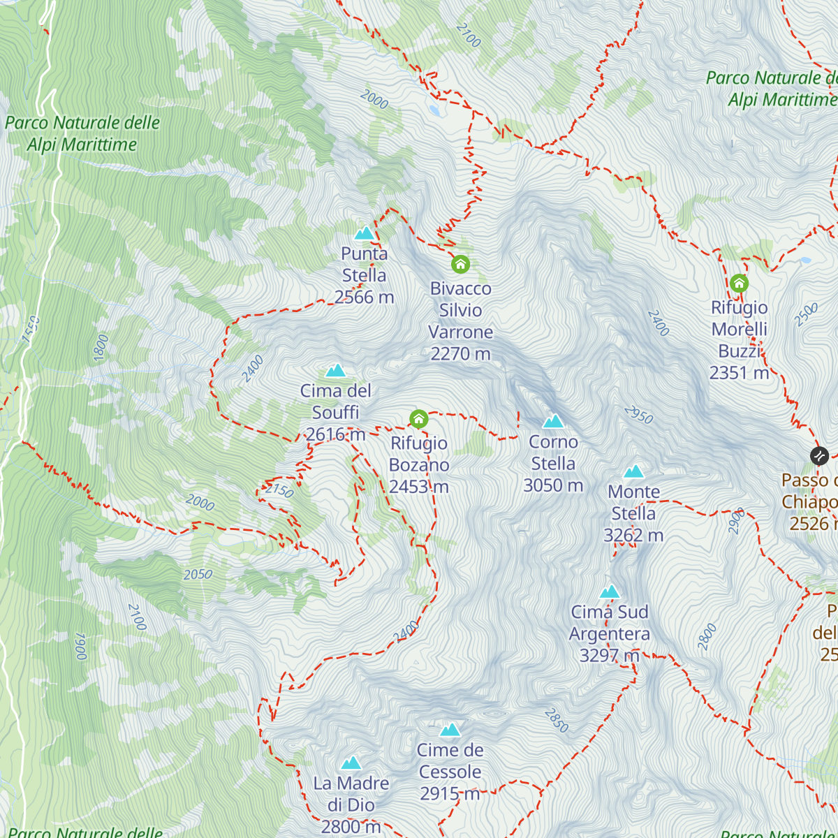 Rifugio Bozano map