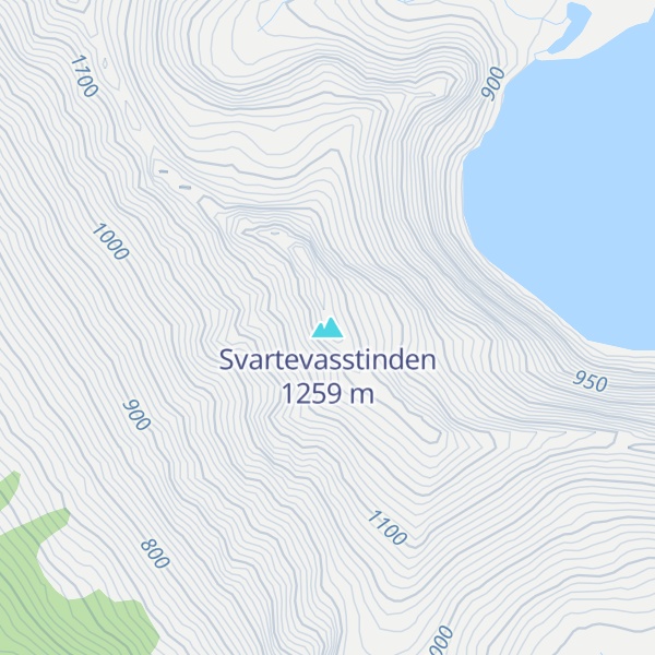Map of Svartevasstinden