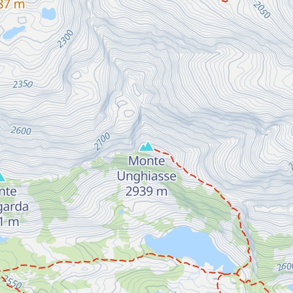 Map of Monte Unghiasse