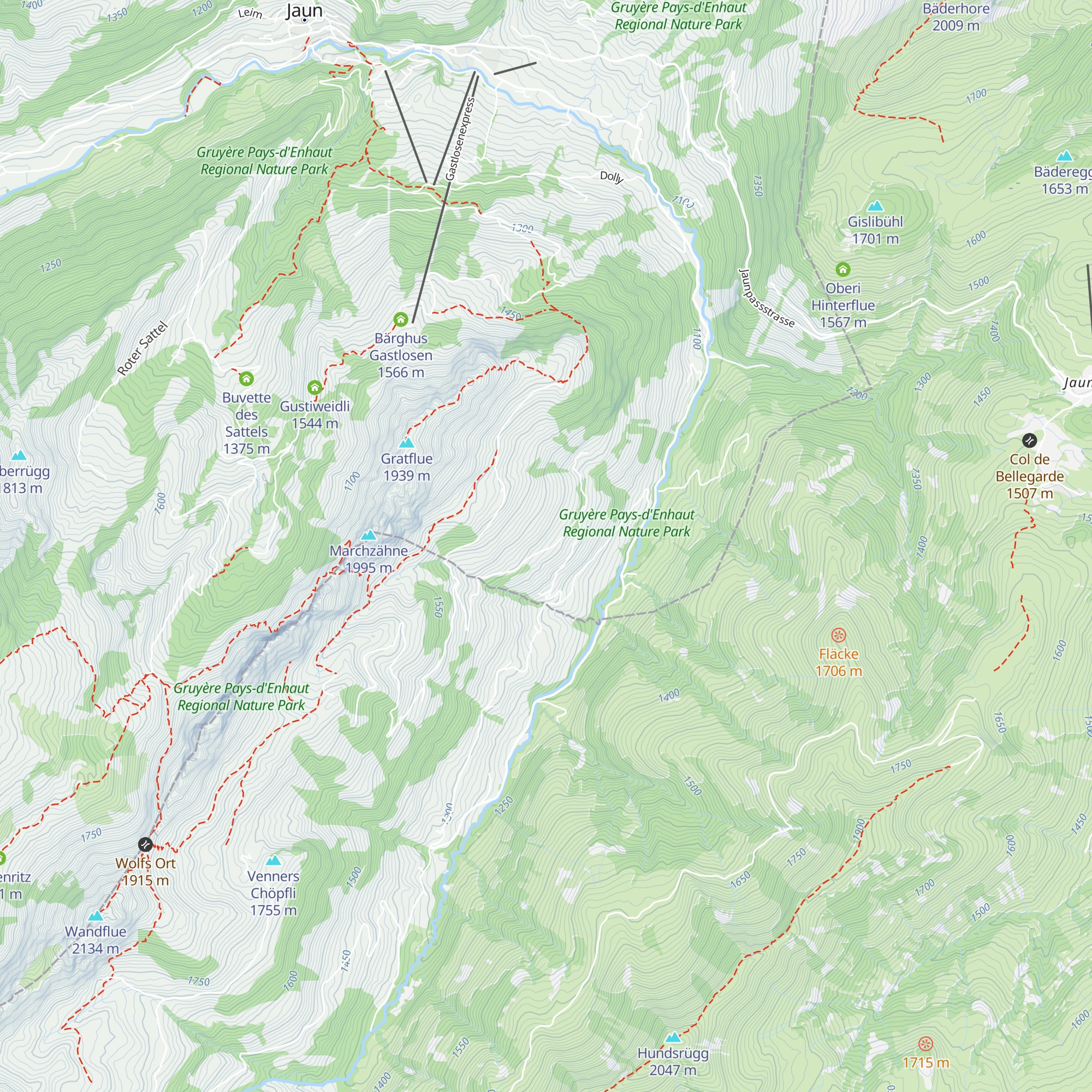 Untere Gastlosen map