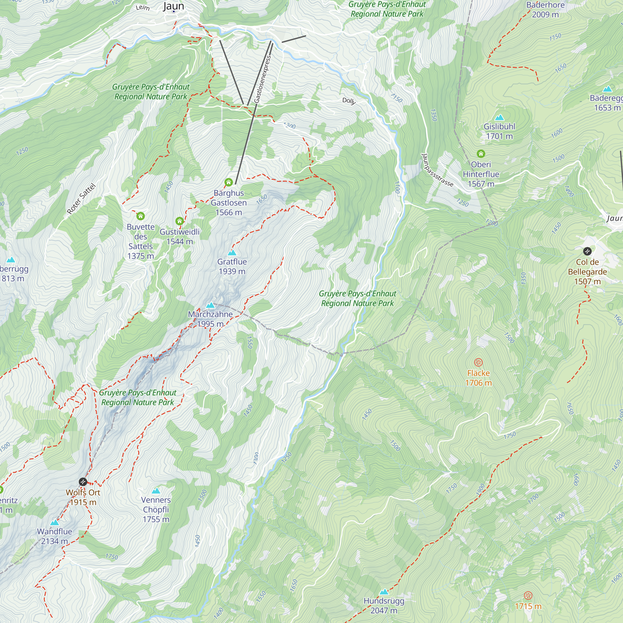 Untere Gastlosen map