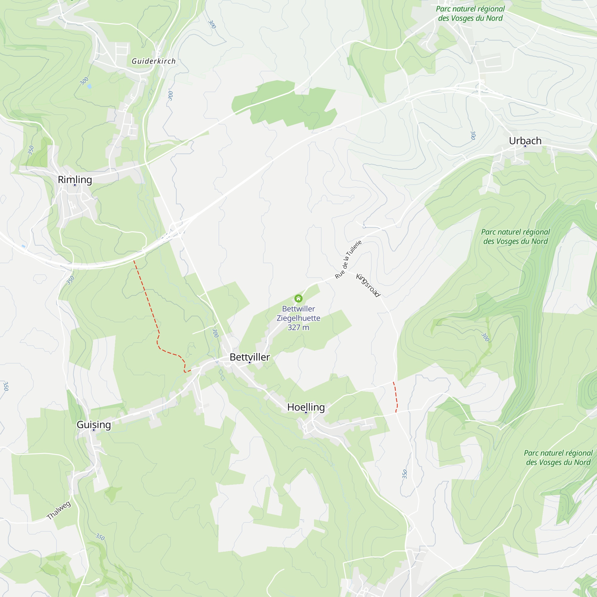 Bettwiller Ziegelhuette map