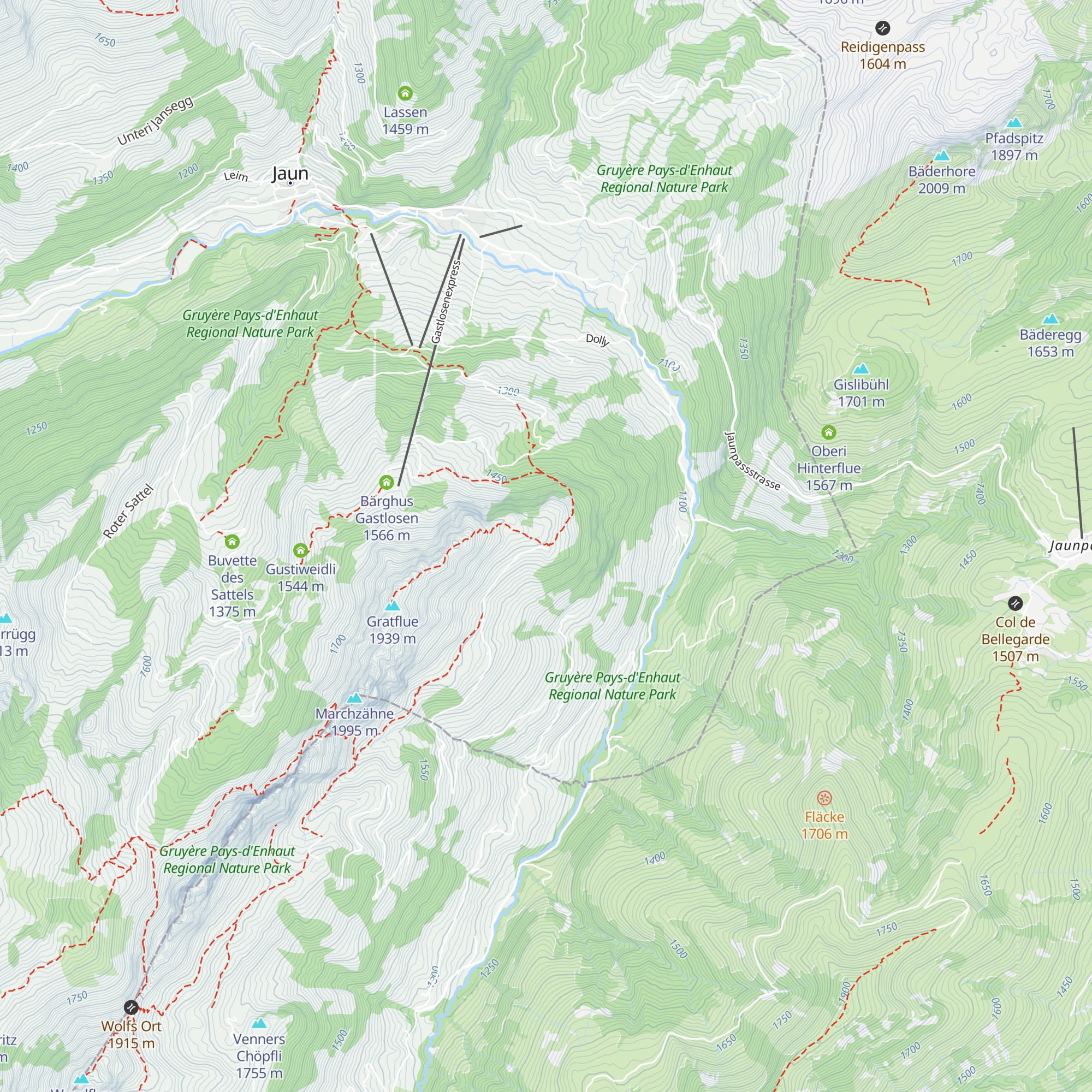 Chalet Grat map