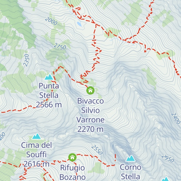 Map of Bivacco Silvio Varrone