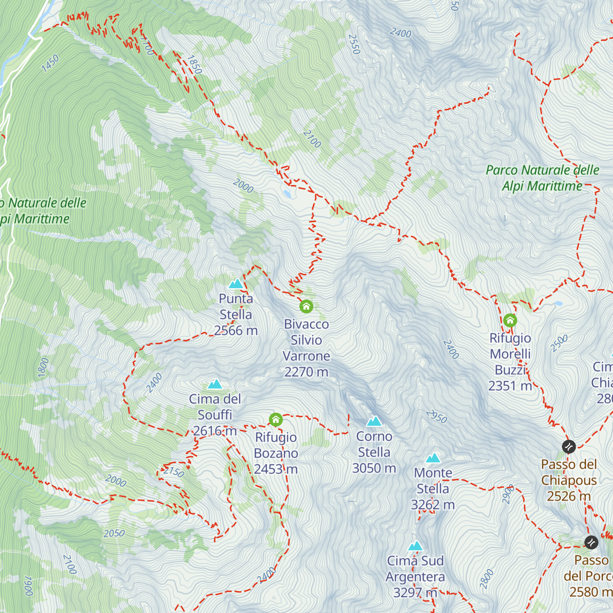 Bivacco Silvio Varrone map
