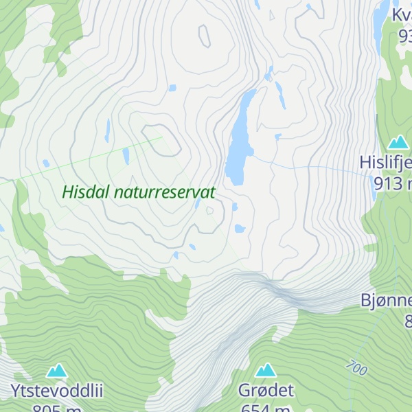 Map of Rysefjellet