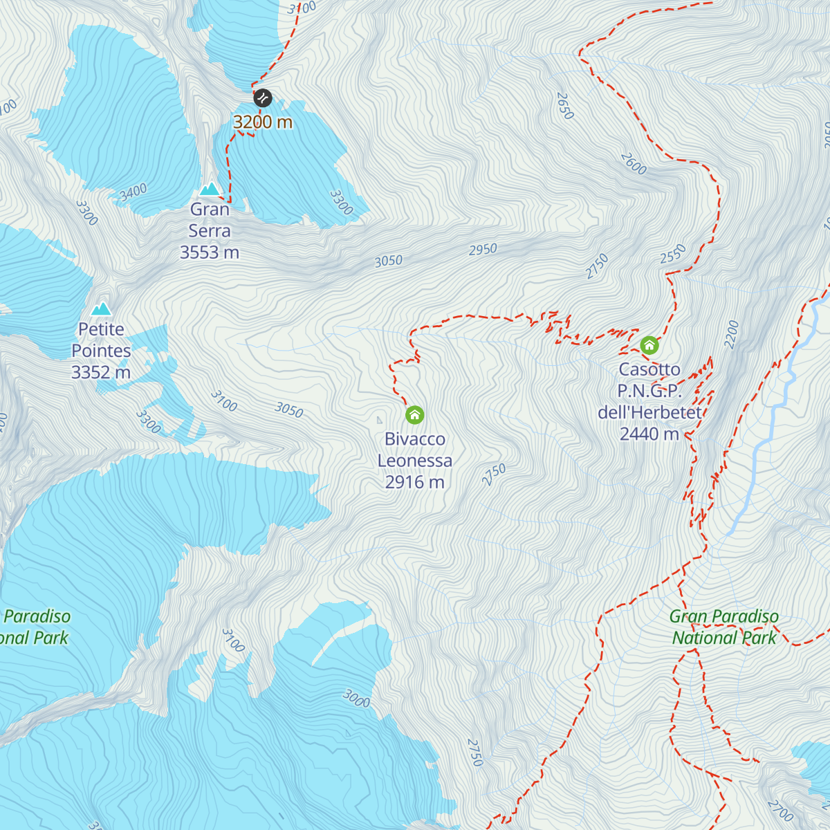 Bivacco Leonessa map
