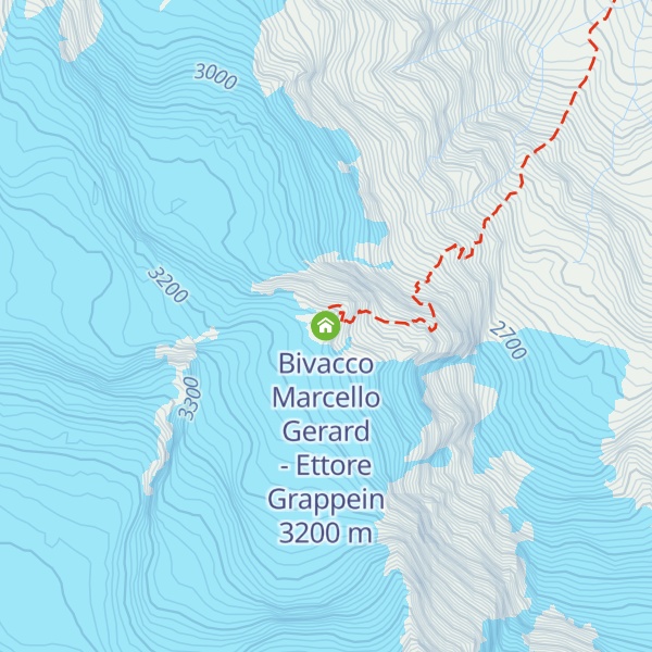 Map of Bivacco Marcello Gerard - Ettore Grappein