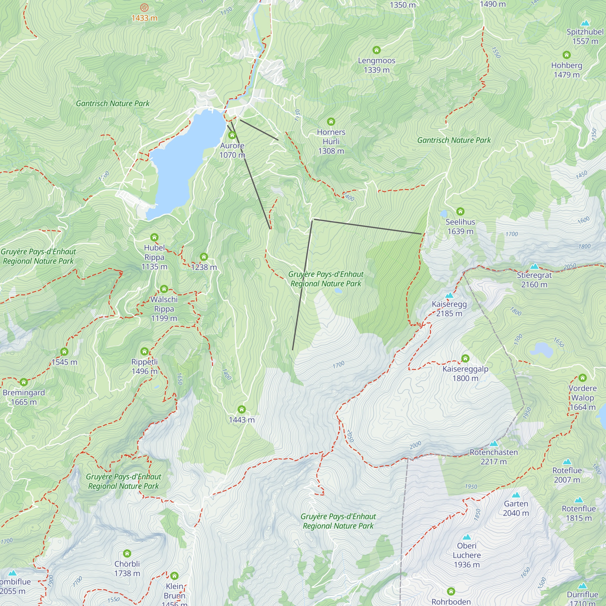 Obere Riggisalp map