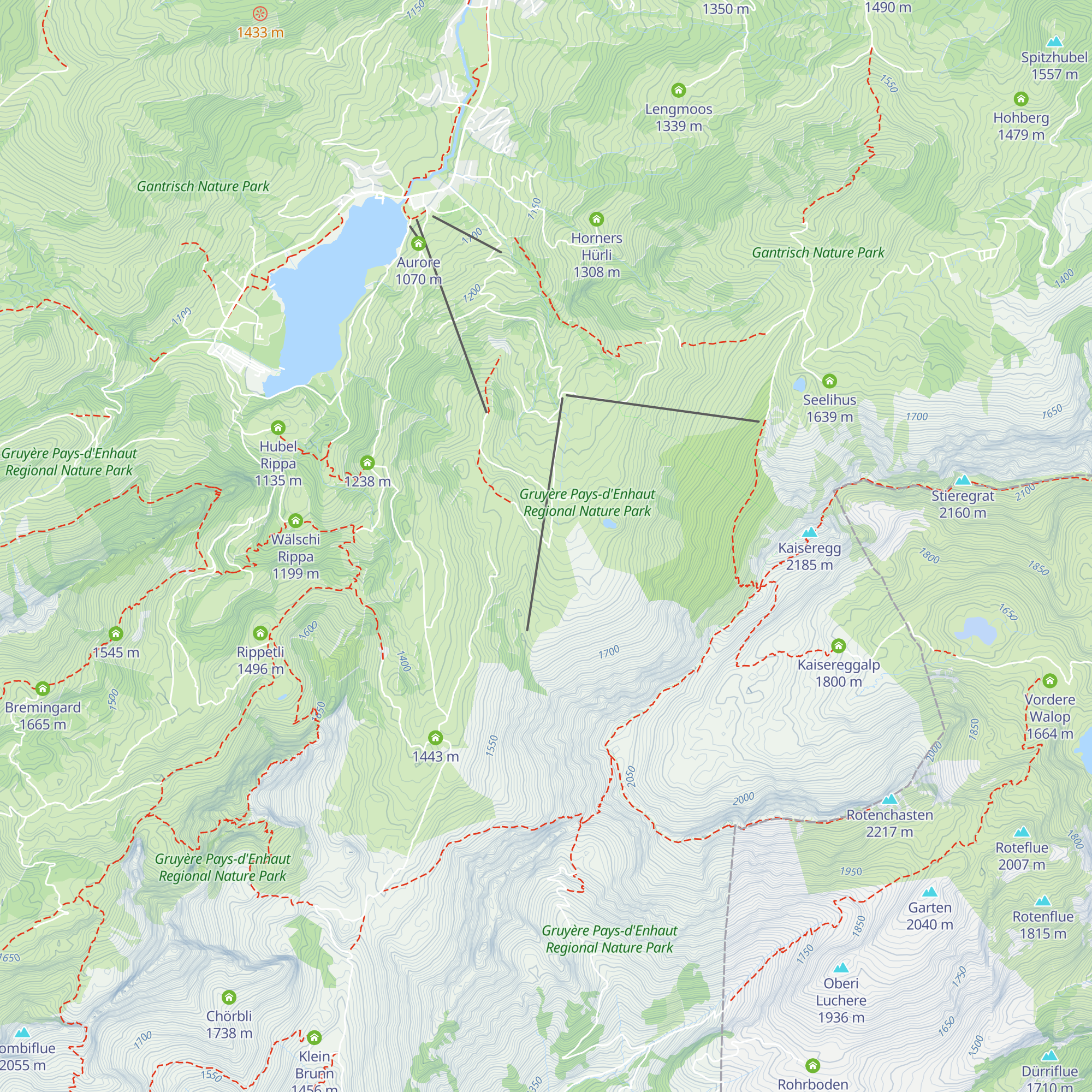 Obere Riggisalp map
