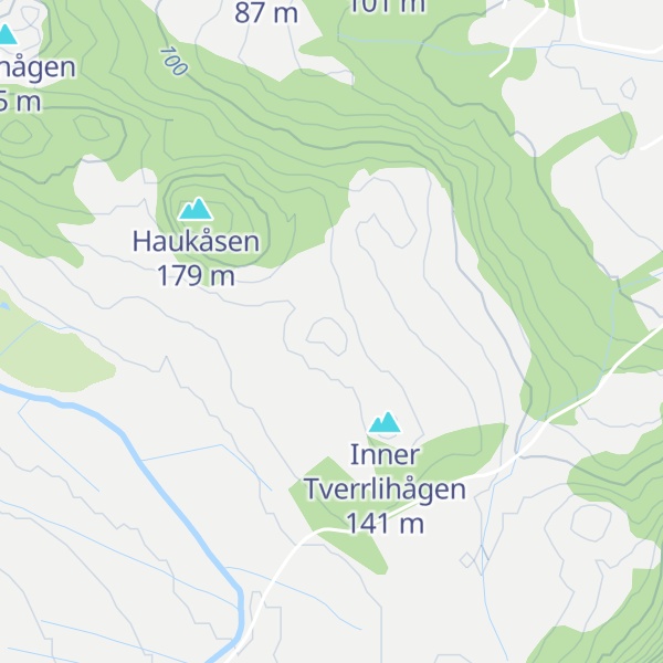 Map of Ytter Tverrlihågen