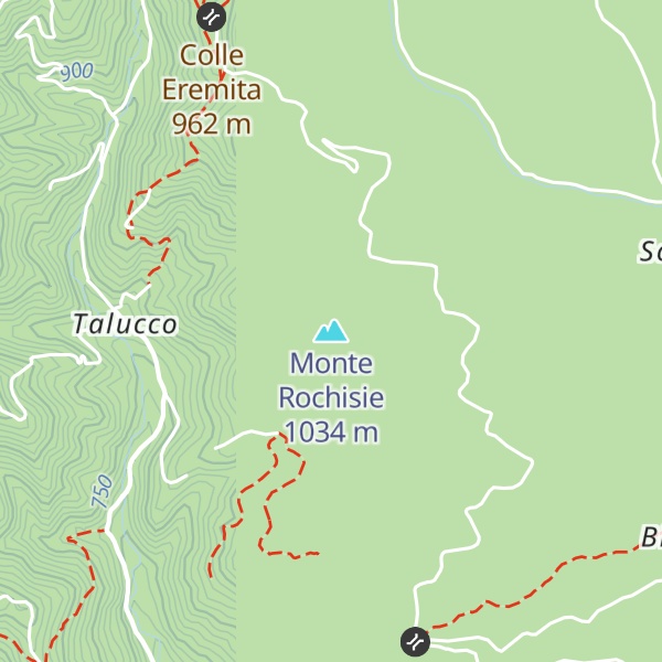 Map of Monte Rochisie