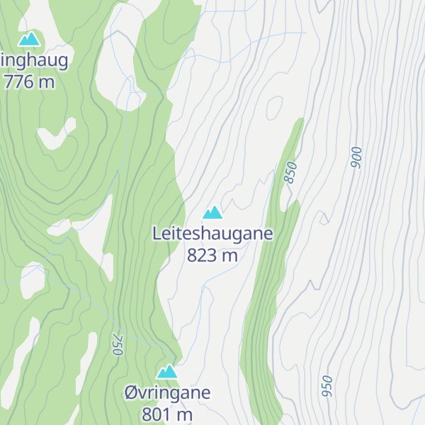 Map of Leiteshaugane