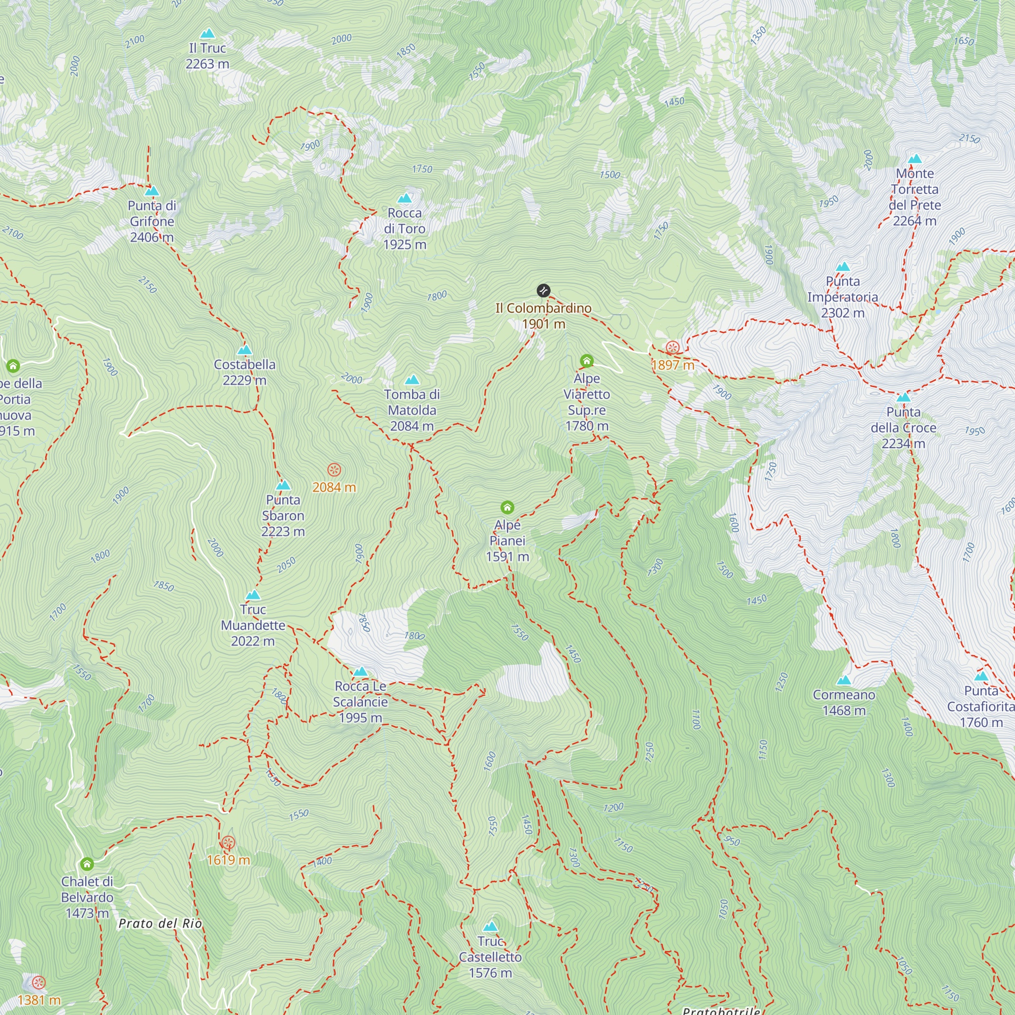 Alpe Pianei map