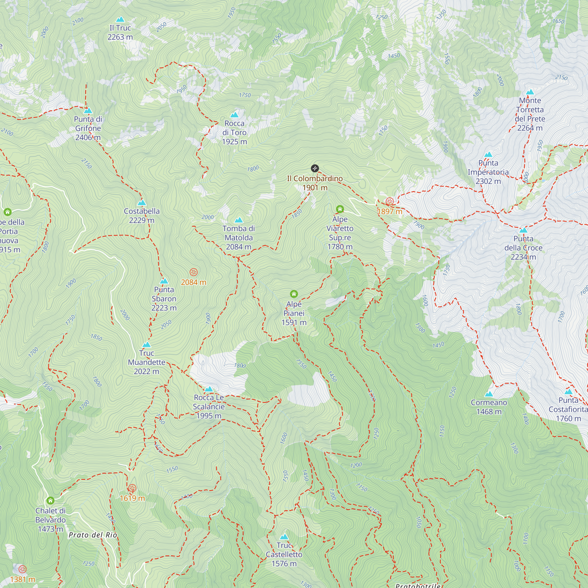 Alpe Pianei map